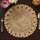 Handmade Tulip Placemat Raffia Crochet Floral Boho Dining Table Mat