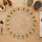 Handmade Tulip Placemat Raffia Crochet Floral Boho Dining Table Mat