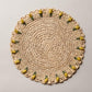 Handmade Tulip Placemat Raffia Crochet Floral Boho Dining Table Mat