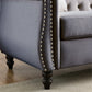 80" Grey Velvet Chesterfield Sofa
