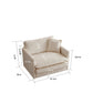 Comfy Deep Single Seat Sofa Upholstered Reading Armchair
