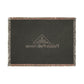Pebble Path Home Woven Blanket — Cozy Neutral Throw with Logo