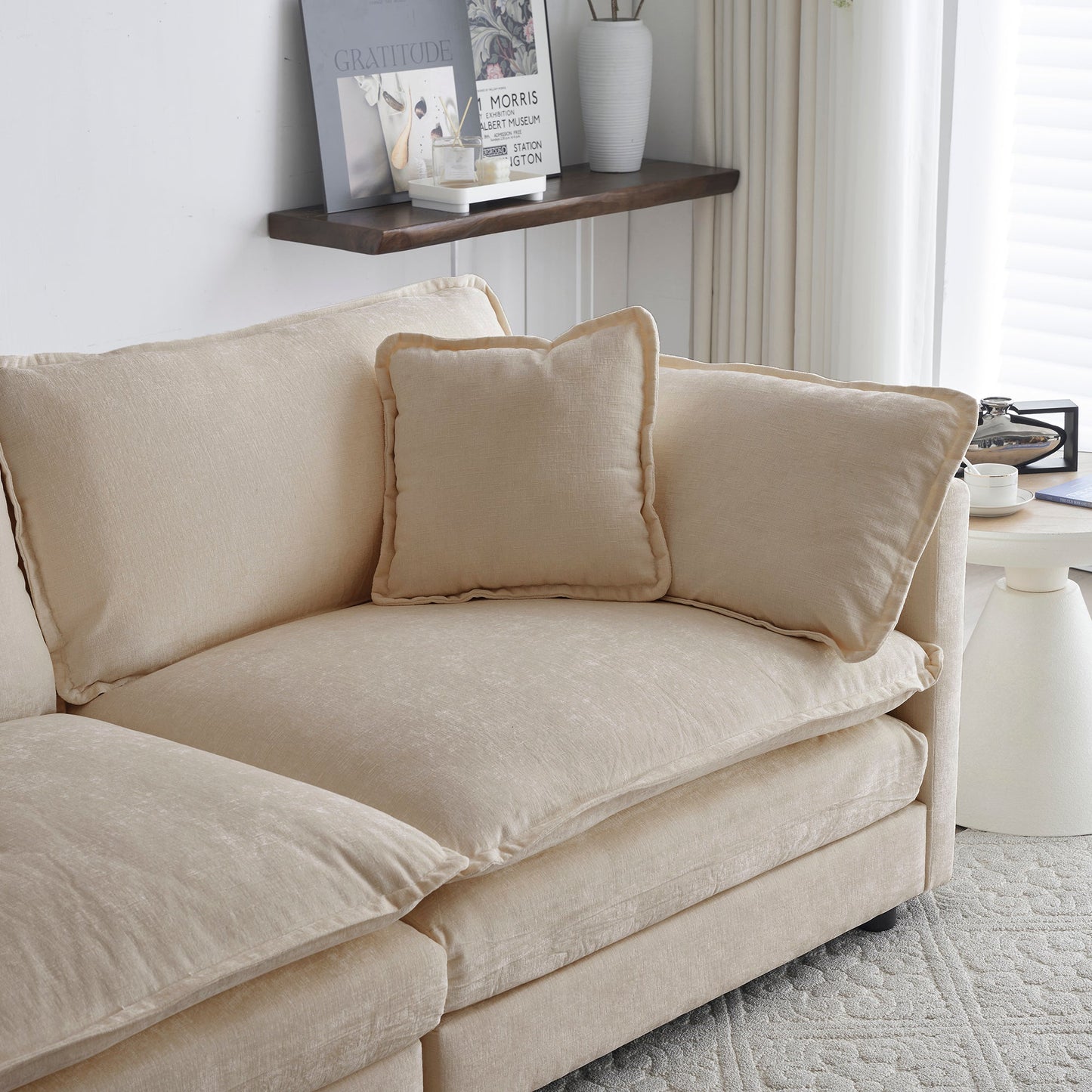 Comfy Deep Single Seat Sofa Upholstered Reading Armchair