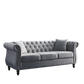 80" Grey Velvet Chesterfield Sofa