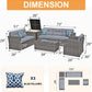 Outdoor Wicker Patio Furniture Set with Storage Box