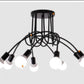 Iron Art Creative Minimalist  Ceiling Lamp Iron Tube Chandelier
