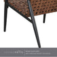 Vintage Brown Wicker Outdoor Furniture Set for Patio