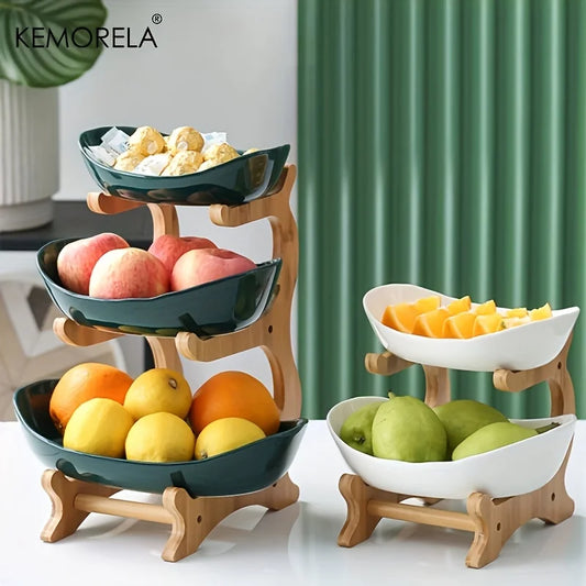 2 3 Layer Fruit Plate Snack Dish Modern Serving Stand Bowl
