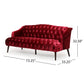 Comfy 3 Seat Sofa With Wooden Legs, For Living Room And Study