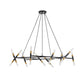 41'' Black & Gold Modern Chandelier Light Fixture