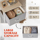 Light Grey Fabric Dresser 5 Drawer Organizer Storage Solution
