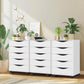 5 Drawer File Cabinet White For Home Office Organization