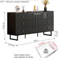 Matte Black Nine Drawer Organization Storage Cabinet