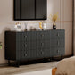 Matte Black Nine Drawer Organization Storage Cabinet