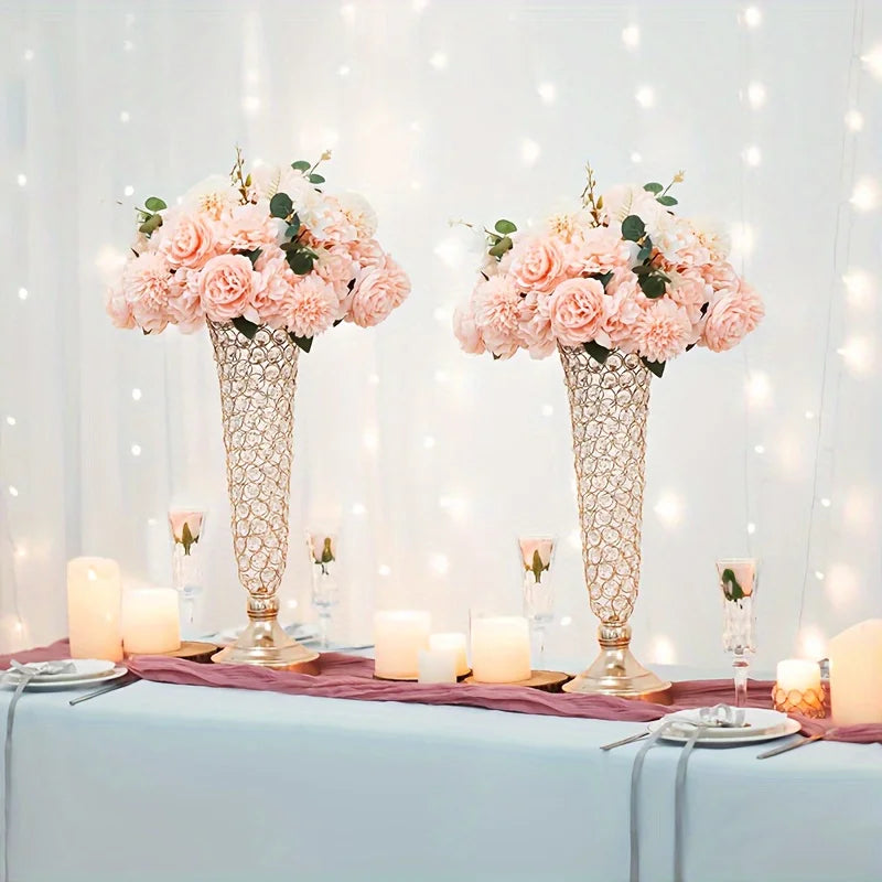 Crystal Vases Set for Dining Tables and Home Decor