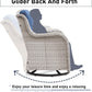 Cozy 11 Piece Outdoor Furniture Set with Swivel Chairs