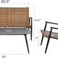 Vintage Brown Wicker Outdoor Furniture Set for Patio