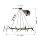 41'' Black & Gold Modern Chandelier Light Fixture