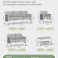 Modern Aluminum Outdoor Patio Furniture Set with Cushions