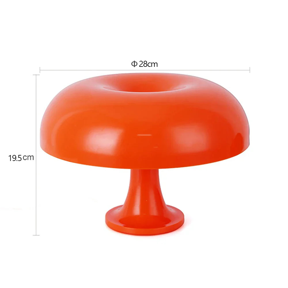 DecorBites™ Mushroom table lamp minimalist modern bedroom bedside lamp Danish designer orange decorative table lamp